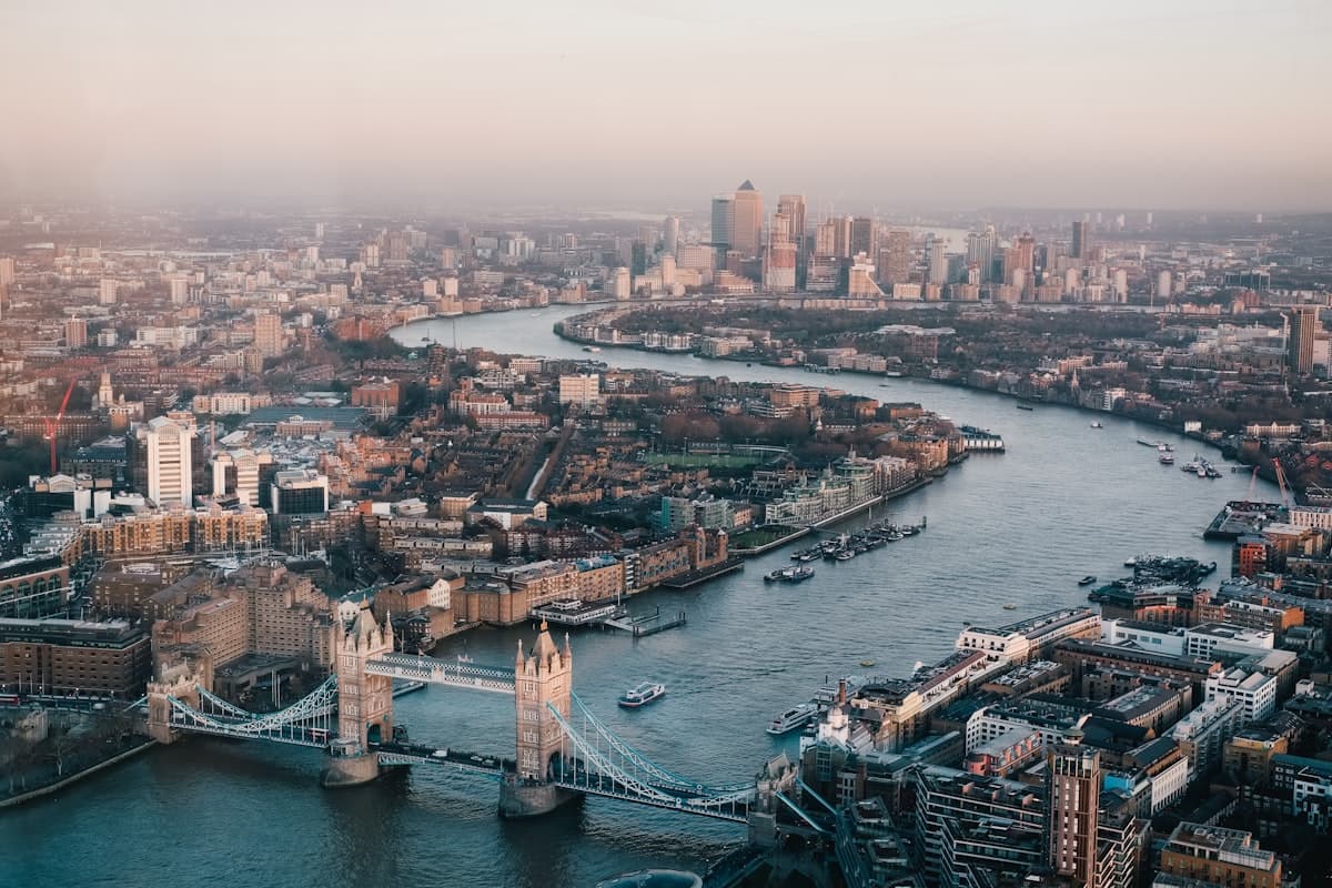 Tower Bridge over the River Thames, United Kingdom