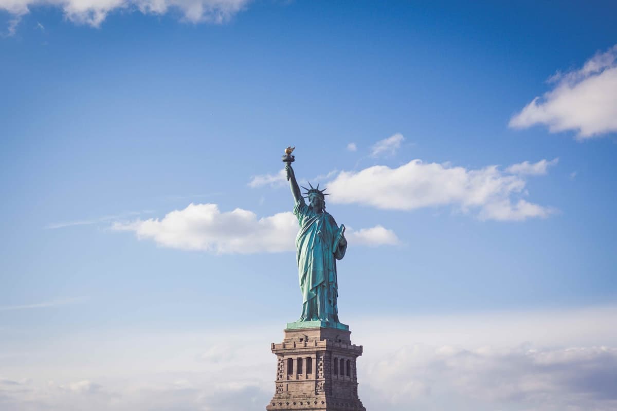 Statue of Liberty in New York Harbor, United States